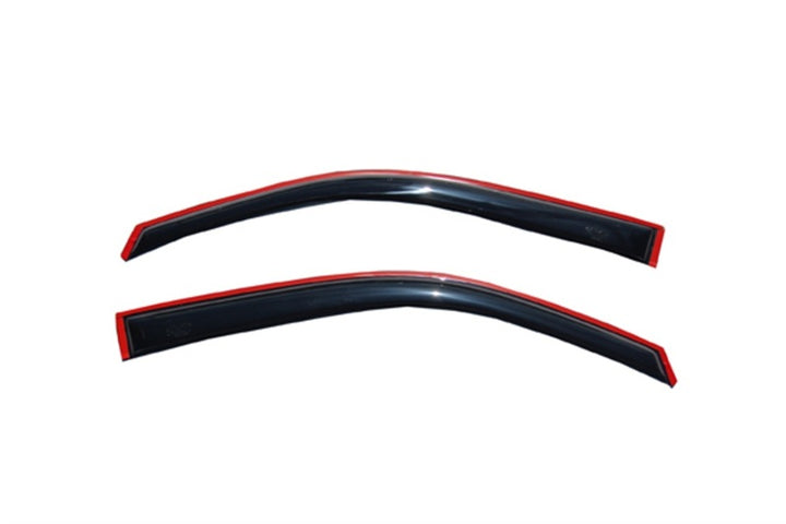 AVS 04-14 Ford F-150 Supercab Ventvisor In-Channel Window Deflectors 2pc - Smoke - Bull Strap