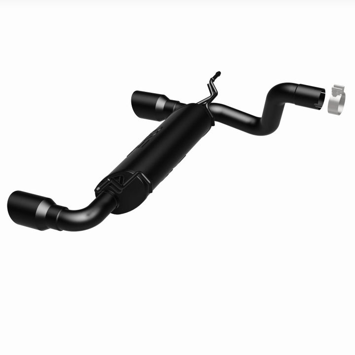 MagnaFlow 2018+ Jeep Wrangler 3.6L Dual Black Tip Axle-Back Exhaust - Bull Strap