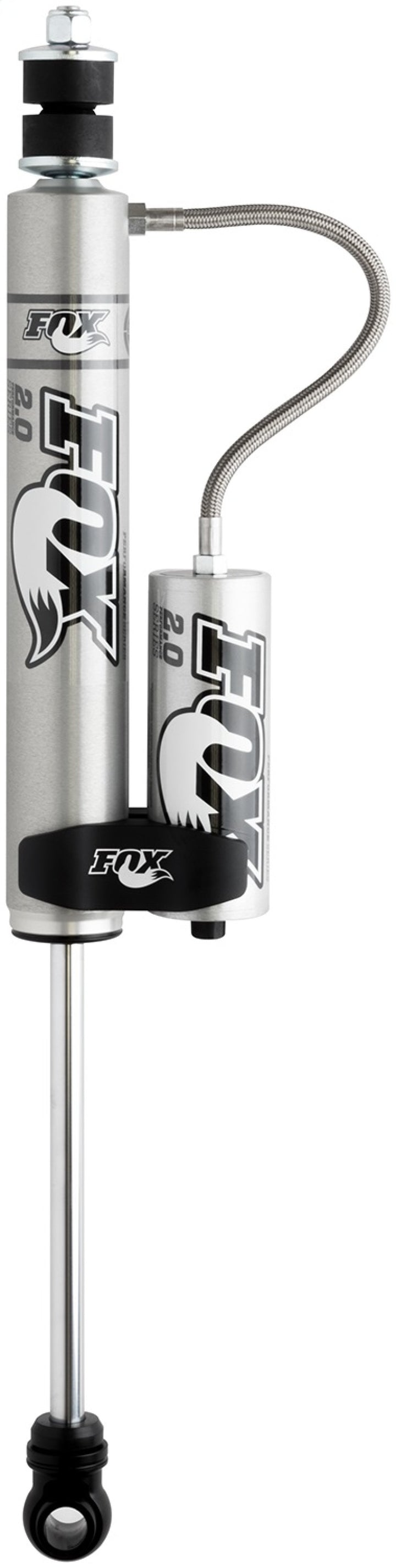 Fox 01-10 Chevy HD 2.0 Perf Series 9.6in. Smooth Body Remote Res. Front Shock / 7-9in. Lift - Alum. - Bull Strap