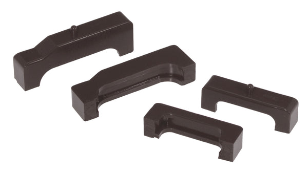 Prothane 88-98 Chevy Truck Small Block Radiator Insolators - Black - Bull Strap