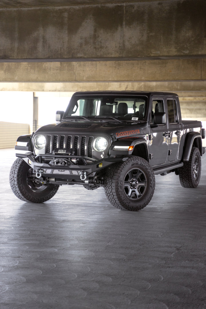 DV8 Offroad 07-18 Jeep Wrangler JK / 18-23 Wrangler JL / 20-23 Gladiator JT MTO Series Front Bumper - Bull Strap