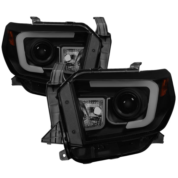 Spyder Toyota Tundra 2014-2016 Projector Headlights Light Bar DRL Black Smoke PRO-YD-TTU14-DRL-BSM - Bull Strap