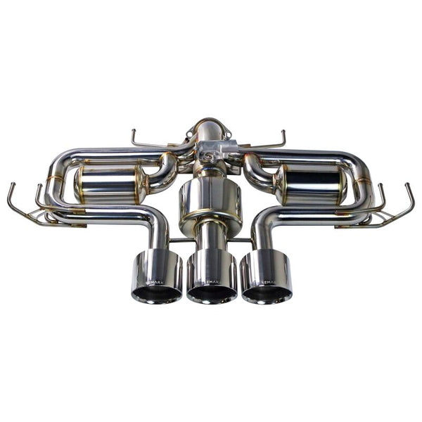 Remark 2023+ Honda Civic Type-R (FL5) Triple Tip Catback Exhaust w/ Triple Tip & Front Pipe - Bull Strap