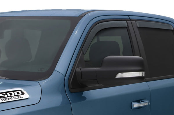 AVS 2019 Ram Quad Cab Ventvisor In-Channel Front & Rear Window Deflectors 4pc - Smoke - Bull Strap