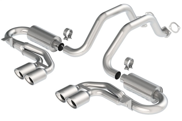 Borla 97-04 Corvette Coupe/Conv/Hatchback 5.7L 8cyl 4spd/6spd RWD Classic S-Typein Cat-Back Exhaust - Bull Strap