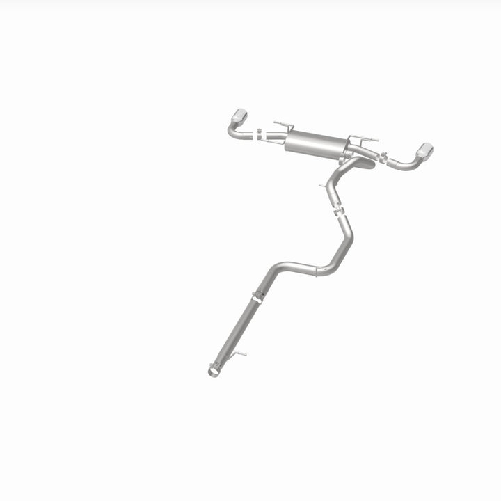 MagnaFlow 10-12 Mazda 3 L4 2.5L Hatchback Split Rear Exit Stainless Cat Back Performance Exhaust - Bull Strap