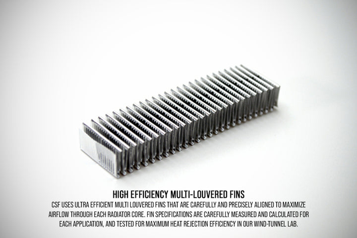 CSF 96-07 Mitsubishi Evo 4/5/6/7/8/9 Full-Slim Radiator w/12in Fan & Shroud/-16AN - Black - Bull Strap