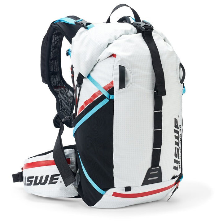 USWE Hajker Pro Winter Rolltop Daypack 30L - Cool White - Bull Strap