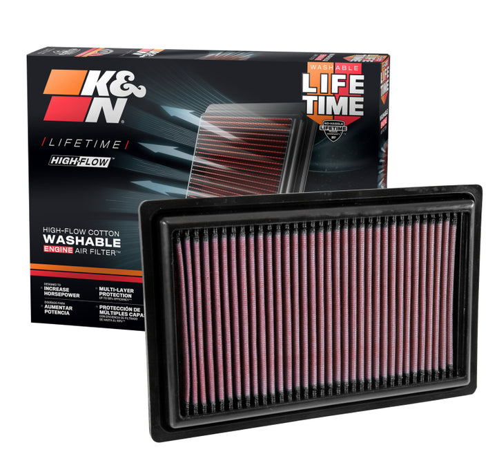K&N Replacement Panel Air Filter 2015 Mercedes Benz C250 2.0L L4 - Bull Strap