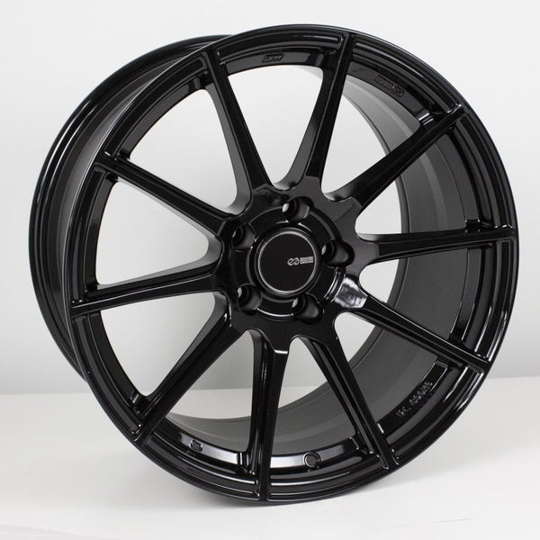 Enkei TS10 18x8 5x114.3 40mm Offset 72.6mm Bore Black Wheel - Bull Strap