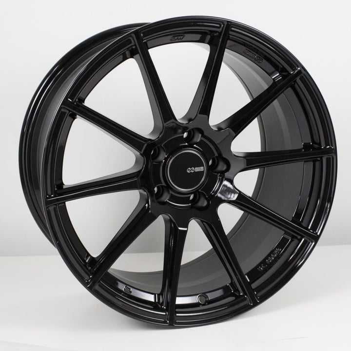 Enkei TS10 18x8 5x114.3 40mm Offset 72.6mm Bore Black Wheel - Bull Strap