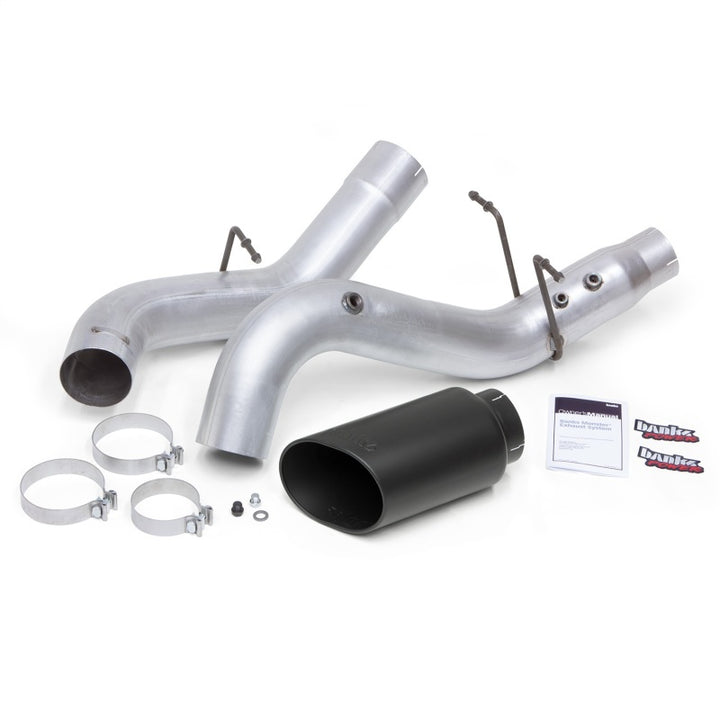 Banks Power 17-19 Chevy Duramax L5P 2500/3500 Monster Exhaust System w/ Black Tip - Bull Strap