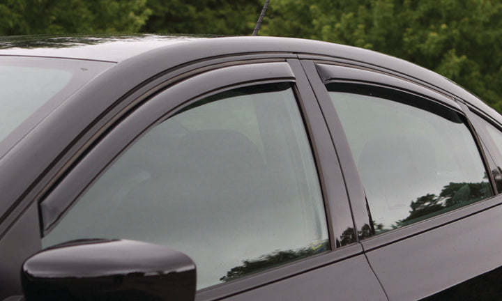 AVS 14-18 Hyundai Genesis Ventvisor In-Channel Front & Rear Window Deflectors 4pc - Smoke - Bull Strap