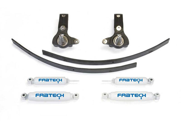 Fabtech 95.5-04 Toy Tacoma 5 Lug 2WD 3in Spindle Sys w/Perf Shks - Bull Strap