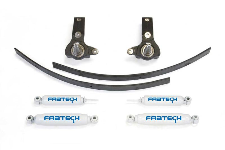 Fabtech 95.5-04 Toy Tacoma 5 Lug 2WD 3in Spindle Sys w/Perf Shks - Bull Strap
