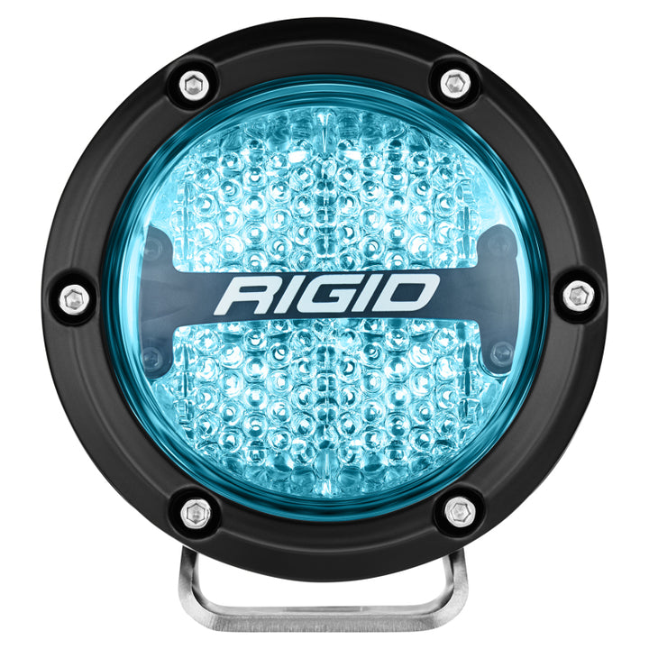 Rigid Industries 360-Series 4in LED Off-Road Diffused Beam - RGBW Backlight (Pair) - Bull Strap