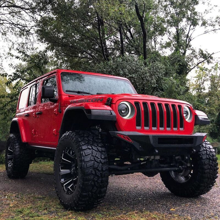 Oracle Oculus Bi-LED Projector Headlights for Jeep JL/Gladiator JT - Matte Blk - 5500K - Bull Strap