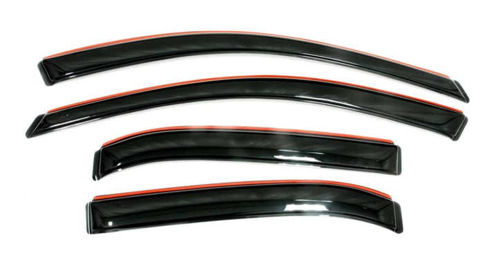AVS 14-18 Hyundai Genesis Ventvisor In-Channel Front & Rear Window Deflectors 4pc - Smoke - Bull Strap
