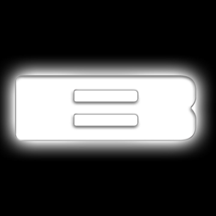 ORACLE Lighting Universal Illuminated LED Letter Badges - Matte Wht Surface Finish - B - Bull Strap