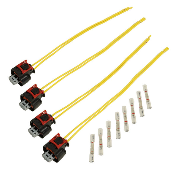 BD Diesel 2017+ Chevy/GM L5P Injector Connector Pigtail Kit - 4 Pack - Bull Strap