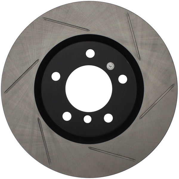 StopTech Power Slot 95-99 BMW M3 E36 / 98-02 Z3 M Series Front Left SportStop Slotted Rotor - Bull Strap