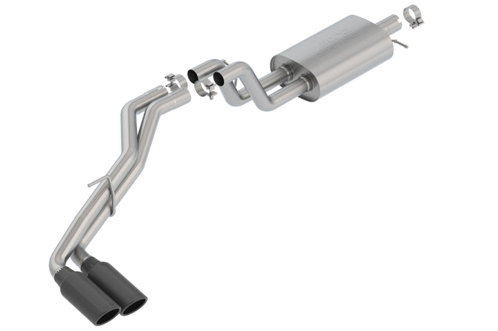 Borla 2019 Ford Ranger XL/XLT/Lariat 2.3L 2/4WD WB S-Type Catback Exhaust w/ Dual Blk Chrome Tips - Bull Strap