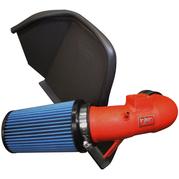 Injen 16-18 BMW 330i B48 2.0L (t) Wrinkle Red Cold Air Intake - Bull Strap