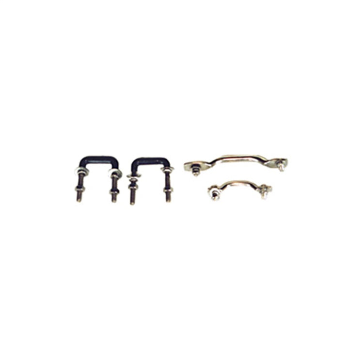 Rugged Ridge 55-95 Jeep CJ / Jeep Wrangler Stainless Steel Windshield Tie Down Kit - Bull Strap