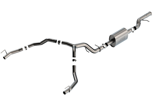 Borla 21-22 Cadillac Escalade 6.2L V8 2/4WD 4DR S-Type Cat-Back Exhaust w/ Factory Bezel Tips - Bull Strap