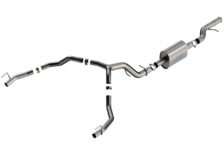 Borla 21-22 Cadillac Escalade 6.2L V8 2/4WD 4DR S-Type Cat-Back Exhaust w/ Factory Bezel Tips - Bull Strap