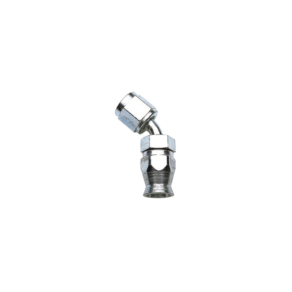 Russell Performance -6 AN Endura Pwerflex Power Steering 45 Degree Hose Ends - Bull Strap