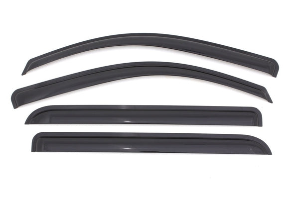 AVS 15-18 Chevy Silverado 2500 Crew Cab Ventvisor Outside Mount Window Deflectors 4pc - Smoke - Bull Strap