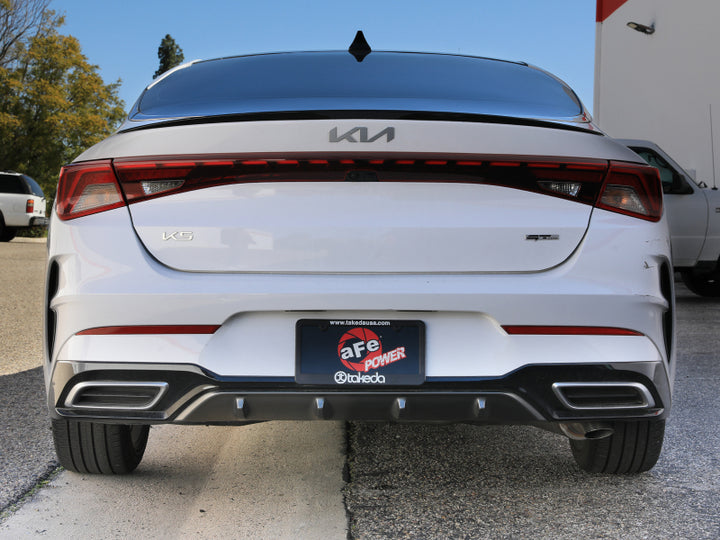 aFe 21-24 Kia K5 Takeda 2.5in 304 Stainless Steel Cat-Back Exhaust System - Bull Strap