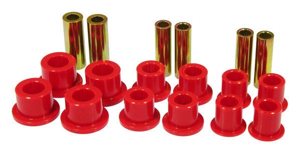 Prothane 99-04 Ford F250/350 SD 2/4wd Front Leaf Spring Bushings - Red - Bull Strap