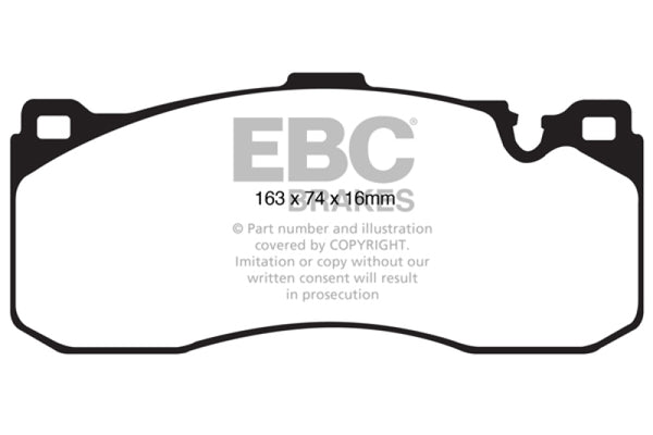 EBC 08-10 BMW 135 3.0 Twin Turbo Yellowstuff Front Brake Pads - Bull Strap