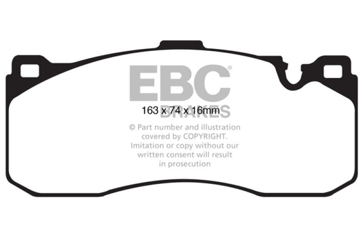 EBC 08-10 BMW 135 3.0 Twin Turbo Yellowstuff Front Brake Pads - Bull Strap