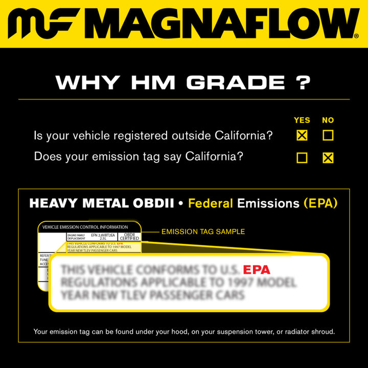 MagnaFlow Conv DF GM Truck/Suv Dual Outlet 96 - Bull Strap