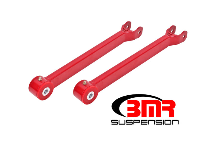 BMR 08-17 Challenger Non-Adj. Lower Trailing Arms (Polyurethane) - Red - Bull Strap