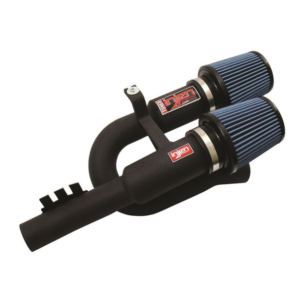 Injen 07-09 335i E92 / 08-09 135i E82 3.0L L6 Twin intake Wrinkle Black Short Ram Intake - Bull Strap