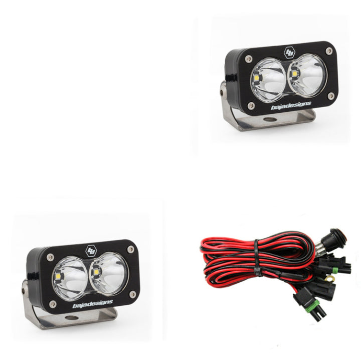 Baja Designs S2 Pro Series LED Light Pods Work/Scene Pattern - Pair - Bull Strap