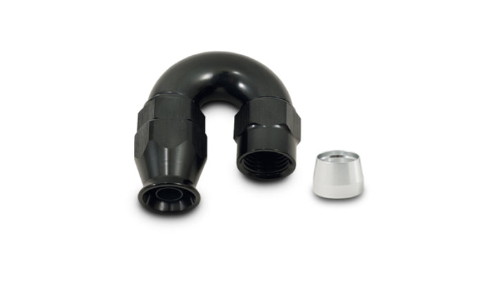 Vibrant -10AN 180 Degree Hose End Fitting for PTFE Lined Hose - Bull Strap