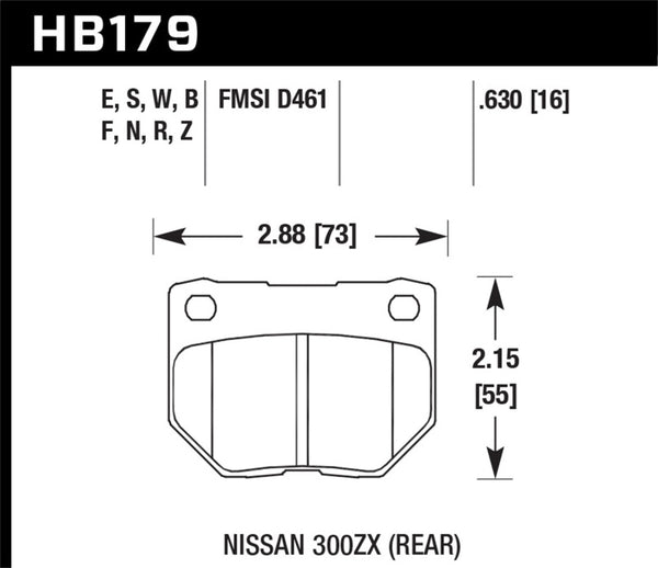 Hawk 06-07 WRX HPS Street Rear Brake Pads - Bull Strap