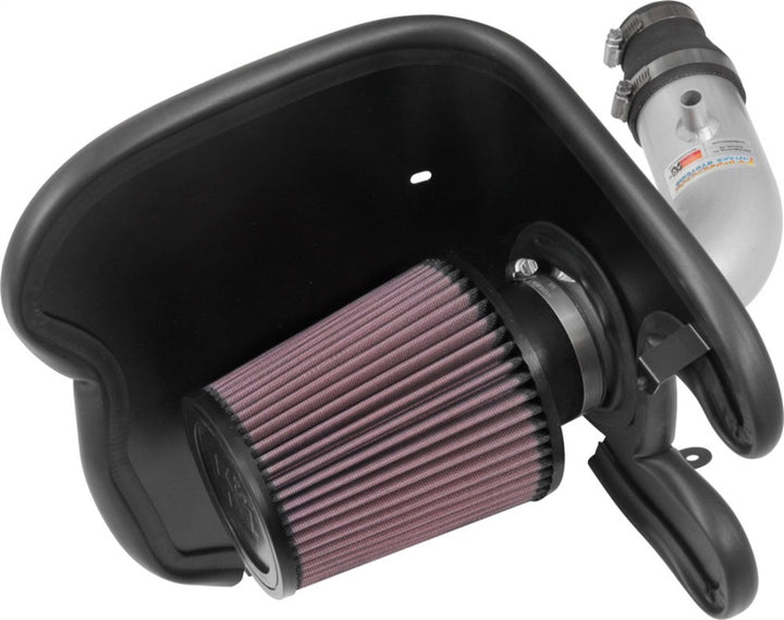 K&N 17-18 Chevy Cruze 1.4L Turbo Silver Typhoon Short Ram Intake - Bull Strap
