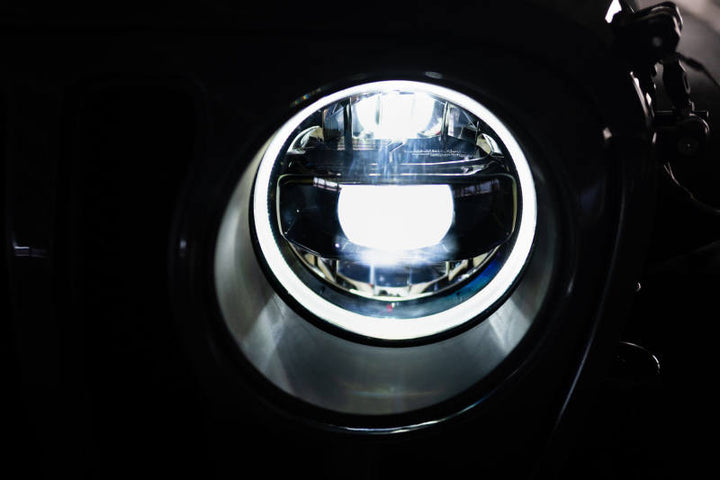 DV8 Offroad 18-22 Jeep Gladiator Wrangler LED Projector Headlights - Bull Strap
