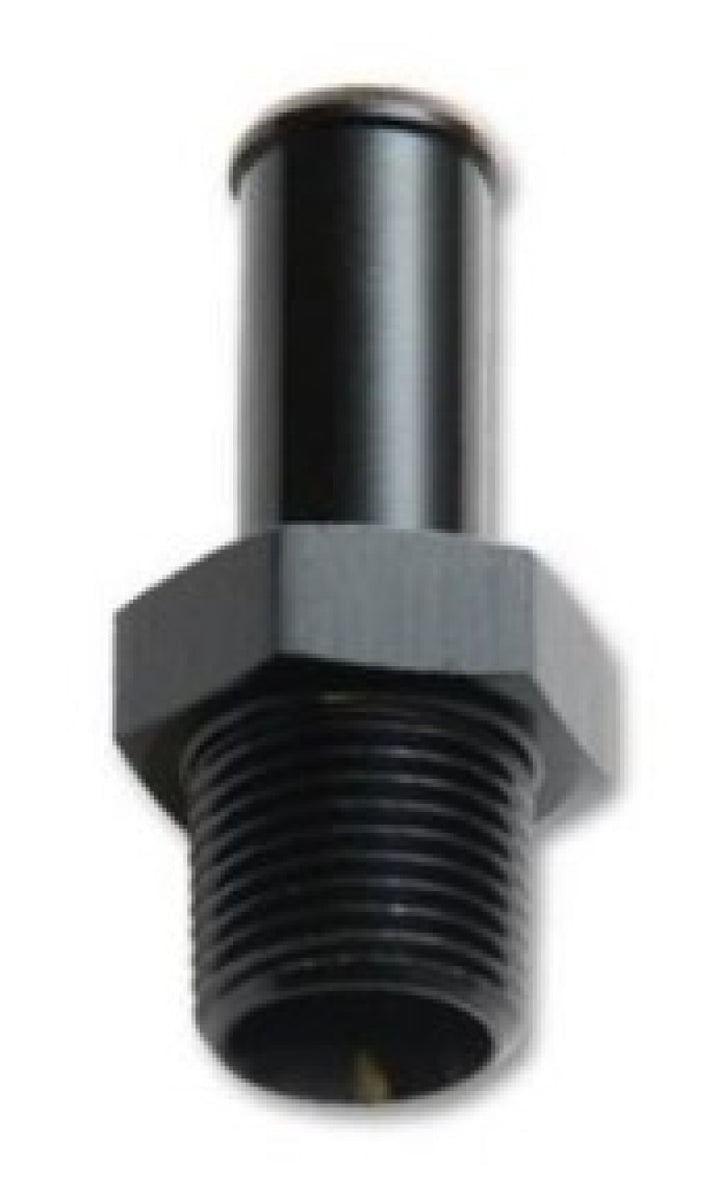 Vibrant 1/16in NPT to 1/4in Barb Straight Fitting - Aluminum - Bull Strap