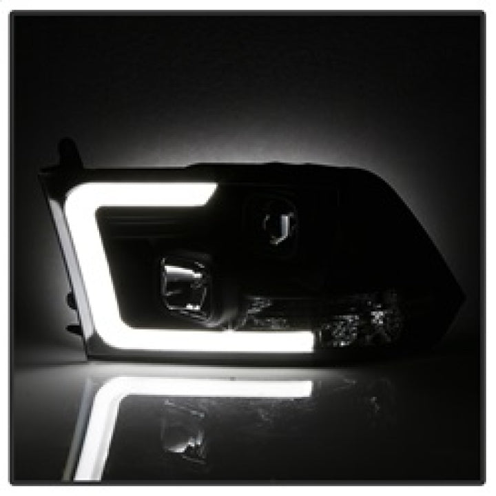 Spyder 09-16 Dodge Ram 1500 Version 2 Headlights Light Bar DRL Black PRO-YD-DR09V2-LBDRL-BK - Bull Strap