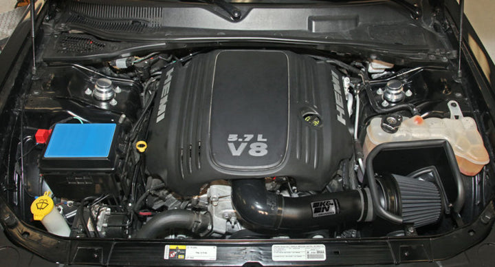 K&N Dodge/Chrysler 5.7/6.1L V8 Black Performance Intake Kit - Bull Strap