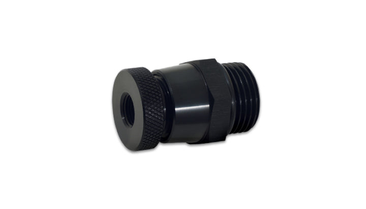 Vibrant 8 ORB to 1/8 NPT Aluminum Drain Valve - Black - Bull Strap