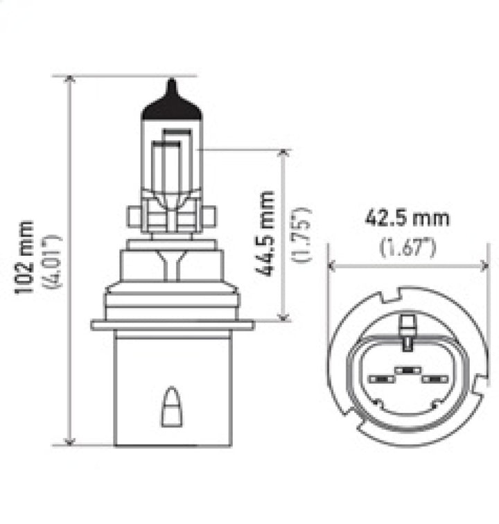 Hella Bulb 9004 12V 65/45W Xen Wht Xb (2) - Bull Strap