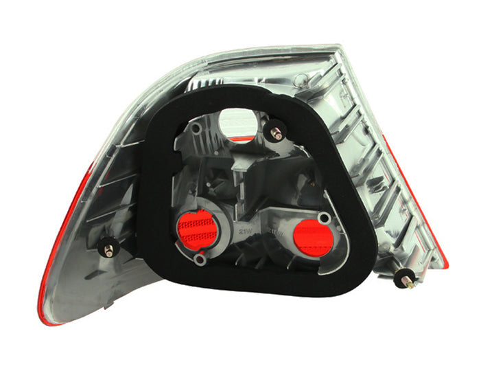 ANZO 2000-2003 BMW 3 Series E46 Taillights Red/Clear - Bull Strap